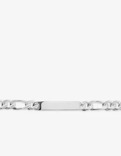 Gourmette maille alternée 1+2 et plaque 8 mm argent 925‰ SO OR