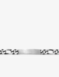 Gourmette maille alternée 1+1 et plaque rectangle 8 mm argent 925‰ vieilli SO OR