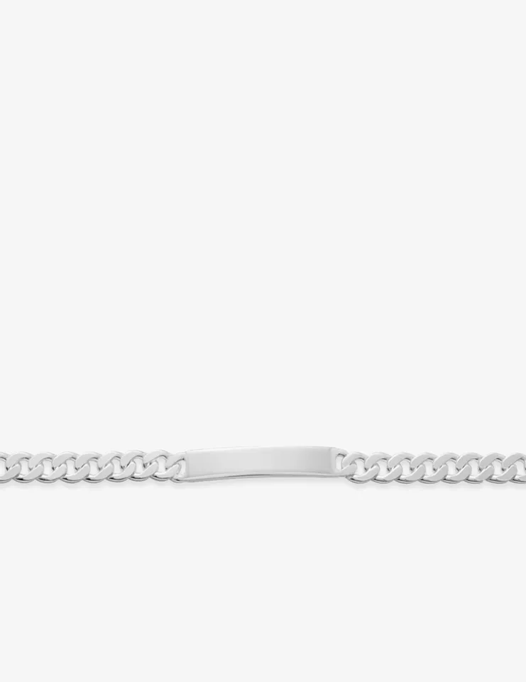 Gourmette plaque rectangle 6 mm argent 925‰ SO OR