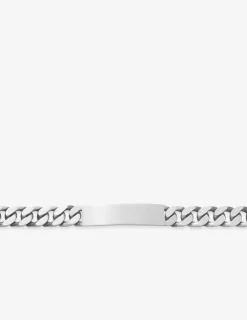 Gourmette plaque rectangle 9 mm argent 925‰ vieilli SO OR