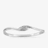 Jonc fantaisie ouvrant en argent 925 ‰ rhodié et oxyde de zirconium SO OR
