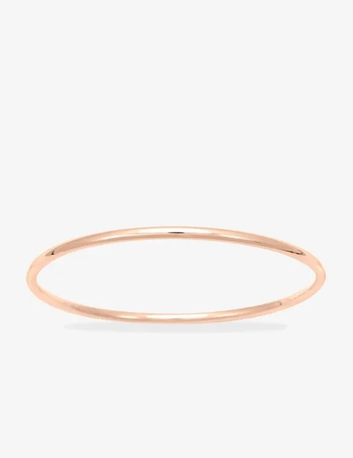 Jonc fermé fil rond 3 mm plaqué or rose SO OR