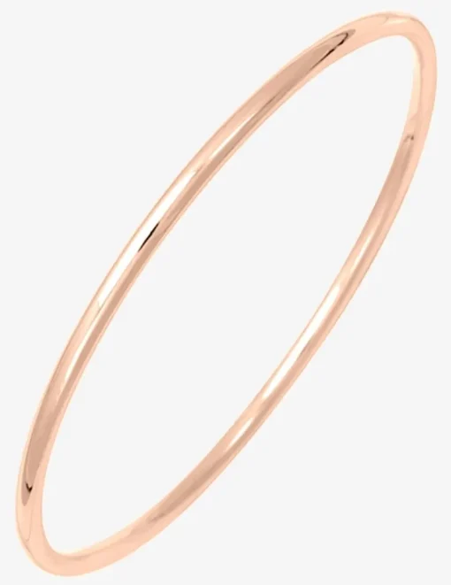 Jonc fermé fil rond 3 mm plaqué or rose SO OR