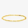 Jonc ouvrant torsadé or jaune 750 ‰ 3 mm SO OR