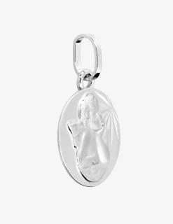 Médaille ange en or blanc 375 ‰ SO OR