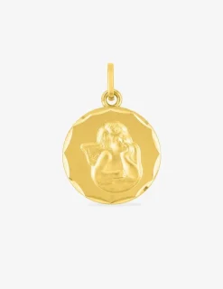 Médaille ange en or jaune 375 ‰ SO OR