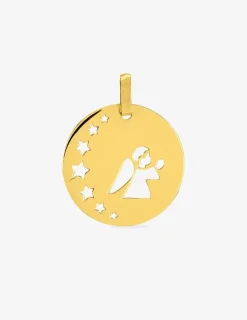 Médaille ange jeton en or jaune 375 ‰ SO OR