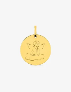 Médaille dessin ange or jaune 375‰ SO OR