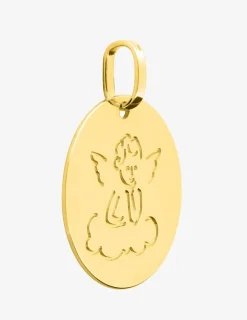 Médaille dessin ange or jaune 375‰ SO OR