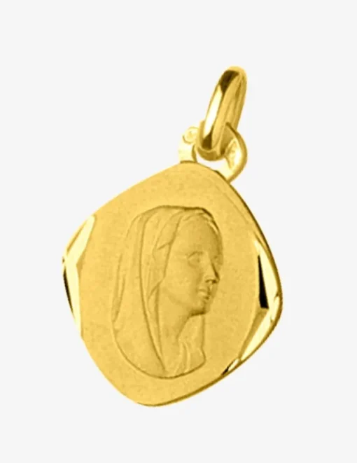 Médaille losange Vierge or jaune 750‰ SO OR
