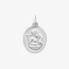 Médaille ovale ange or blanc 375‰ SO OR