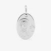 Médaille ovale dessin Vierge argent 925‰ rhodié SO OR
