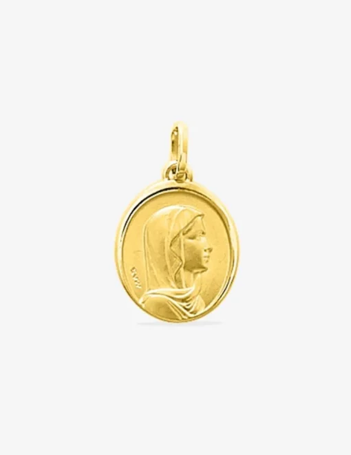 Médaille ovale Vierge plaqué or SO OR