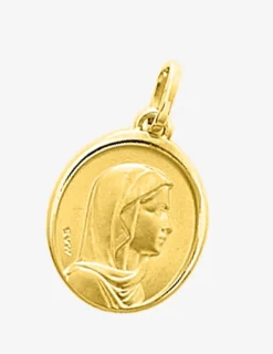 Médaille ovale Vierge plaqué or SO OR