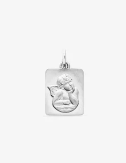 Médaille rectangle ange argent 925‰ rhodié SO OR