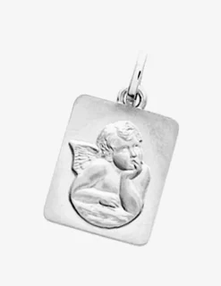 Médaille rectangle ange argent 925‰ rhodié SO OR