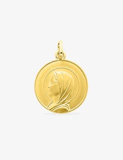 Médaille ronde Vierge or jaune 375‰ SO OR