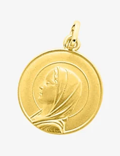 Médaille ronde Vierge or jaune 375‰ SO OR