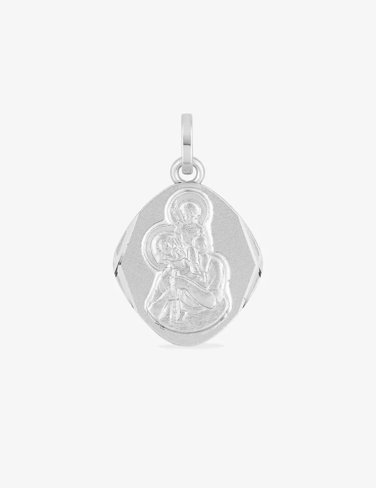 Médaille Saint Christophe en or blanc 375 ‰ SO OR