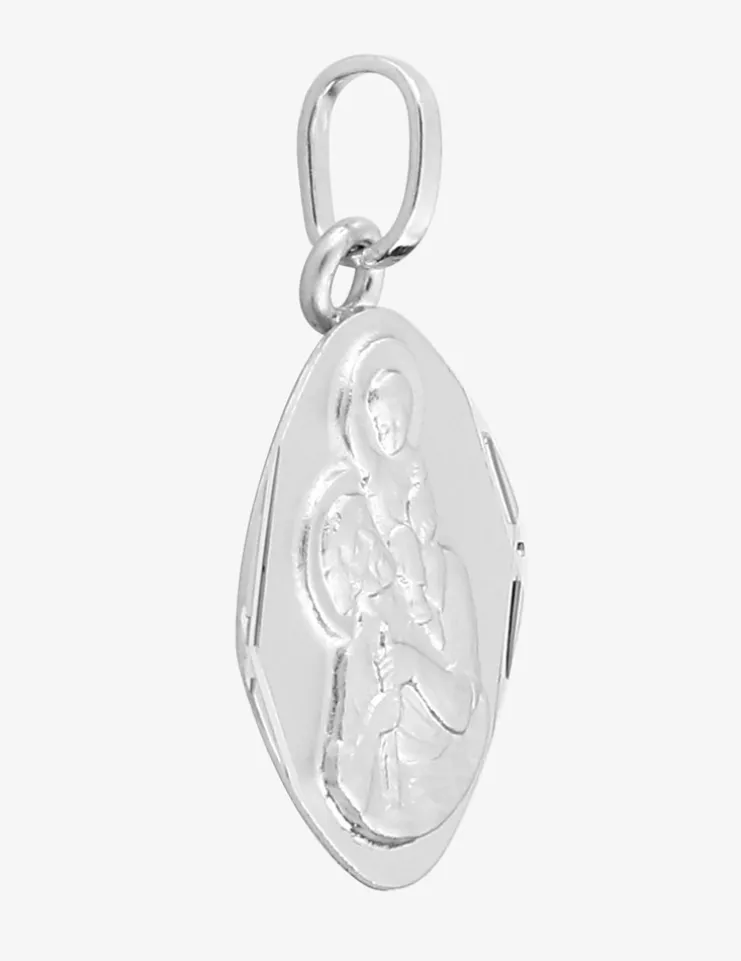 Médaille Saint Christophe en or blanc 375 ‰ SO OR