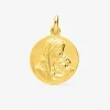 Médaille vierge à l'enfant or jaune 750‰ SO OR