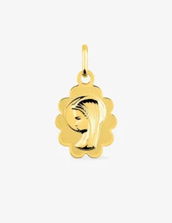 Médaille Vierge en or jaune 375 ‰ SO OR
