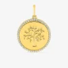 Pendentif arbre de vie en plaqué or avec oxydes de zirconium SO OR