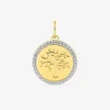 Pendentif arbre de vie or 375 ‰ jaune et rhodium, oxydes de zirconium SO OR