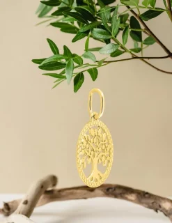 Pendentif arbre de vie plaqué or SO OR