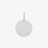 Pendentif argent 925 ‰ lettre M sur bélière SO OR