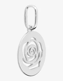 Pendentif argent 925 ‰ rhodié motif "rose" SO OR