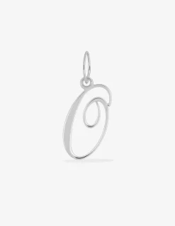 Pendentif argent 925 ‰ rhodié lettre "O" SO OR