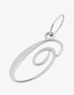 Pendentif argent 925 ‰ rhodié lettre "O" SO OR