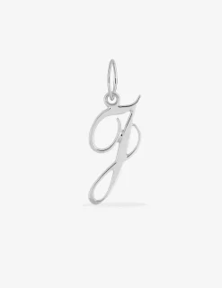 Pendentif argent 925 ‰ rhodié lettre "J" SO OR