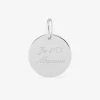 Pendentif argent rhodié 925 ‰ gravé "Je t'aime maman" SO OR