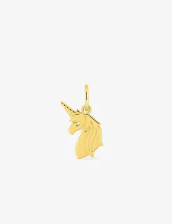 Pendentif breloque tête de licorne en plaqué or SO OR