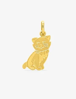 Pendentif chat or jaune 750 ‰ SO OR