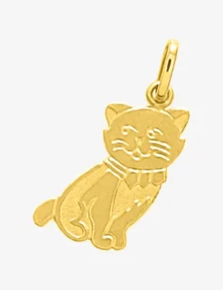Pendentif chat or jaune 750 ‰ SO OR