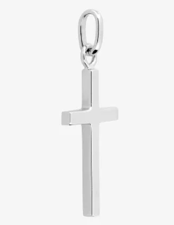 Pendentif croix 22 x 13 mm or blanc 375‰ SO OR