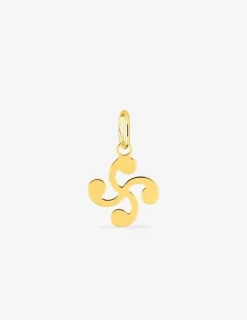 Pendentif croix basque en or 375 ‰ jaune SO OR