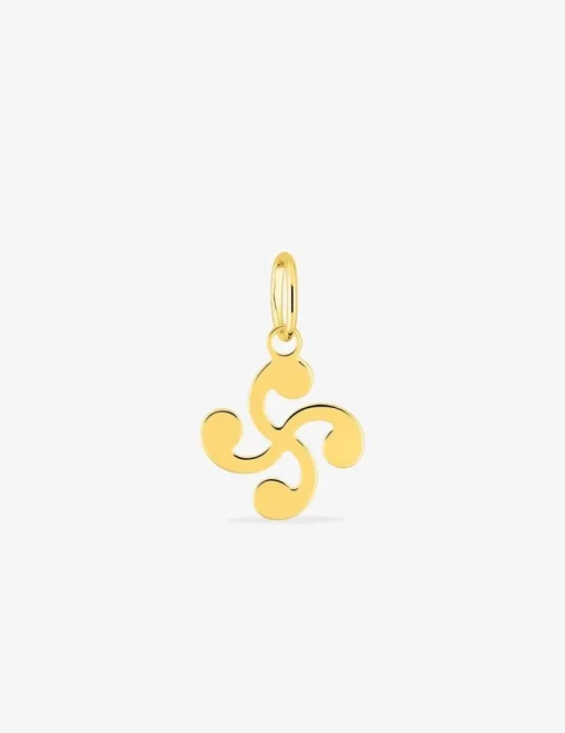 Pendentif croix basque en or 375 ‰ jaune SO OR