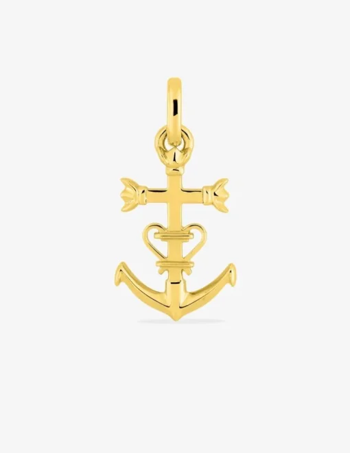 Pendentif croix camarguaise or jaune 750 ‰ SO OR