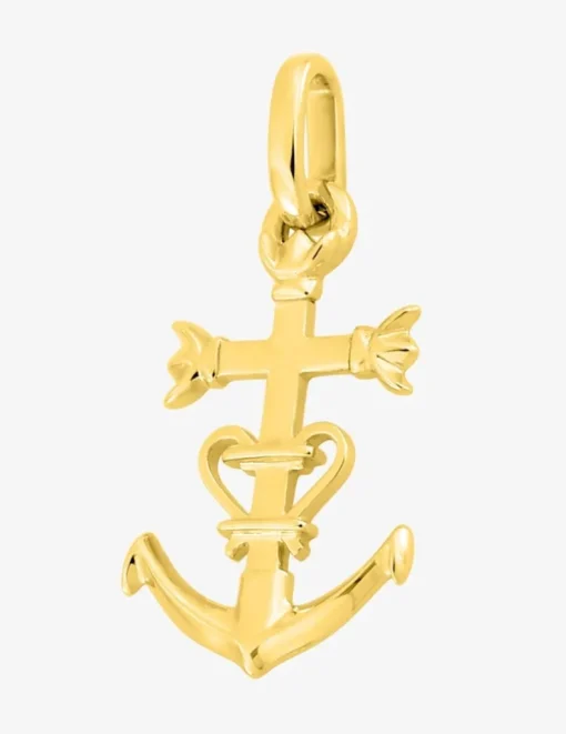 Pendentif croix camarguaise or jaune 750 ‰ SO OR