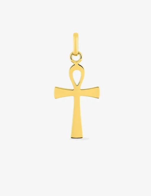Pendentif croix de vie en or jaune 375 ‰ SO OR