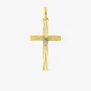 Pendentif croix en plaqué or SO OR