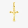 Pendentif croix et christ or jaune 750 ‰ 12 x 25 mm SO OR