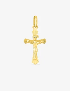 Pendentif croix et christ or jaune 750 ‰ 12 x 25 mm SO OR