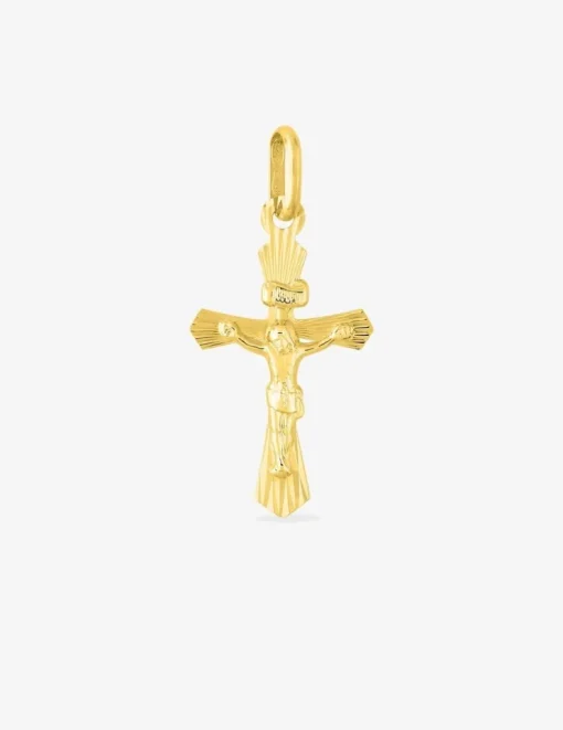 Pendentif croix et christ or jaune 750 ‰ 12 x 25 mm SO OR