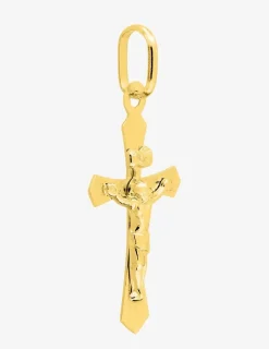 Pendentif croix et christ or jaune 750 ‰ 12 x 25 mm SO OR