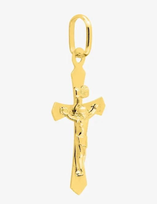 Pendentif croix et christ or jaune 750 ‰ 12 x 25 mm SO OR